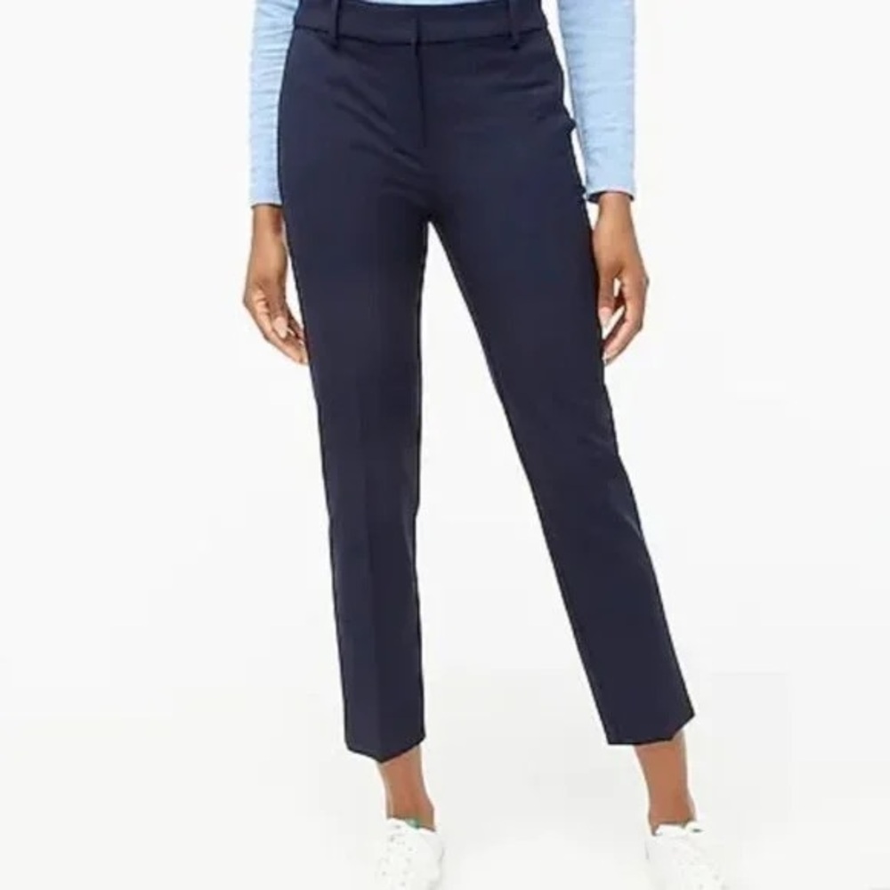 J. Crew Dark “City Fit” stretch navy Blue Ankle Pants Size 10